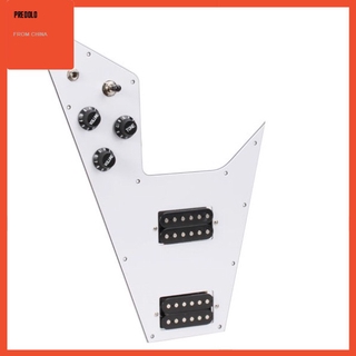 Prewired Pickguard แผ่นมีสายสีขาว 3 ชั้นสําหรับกีตาร์ Gibson Flying V