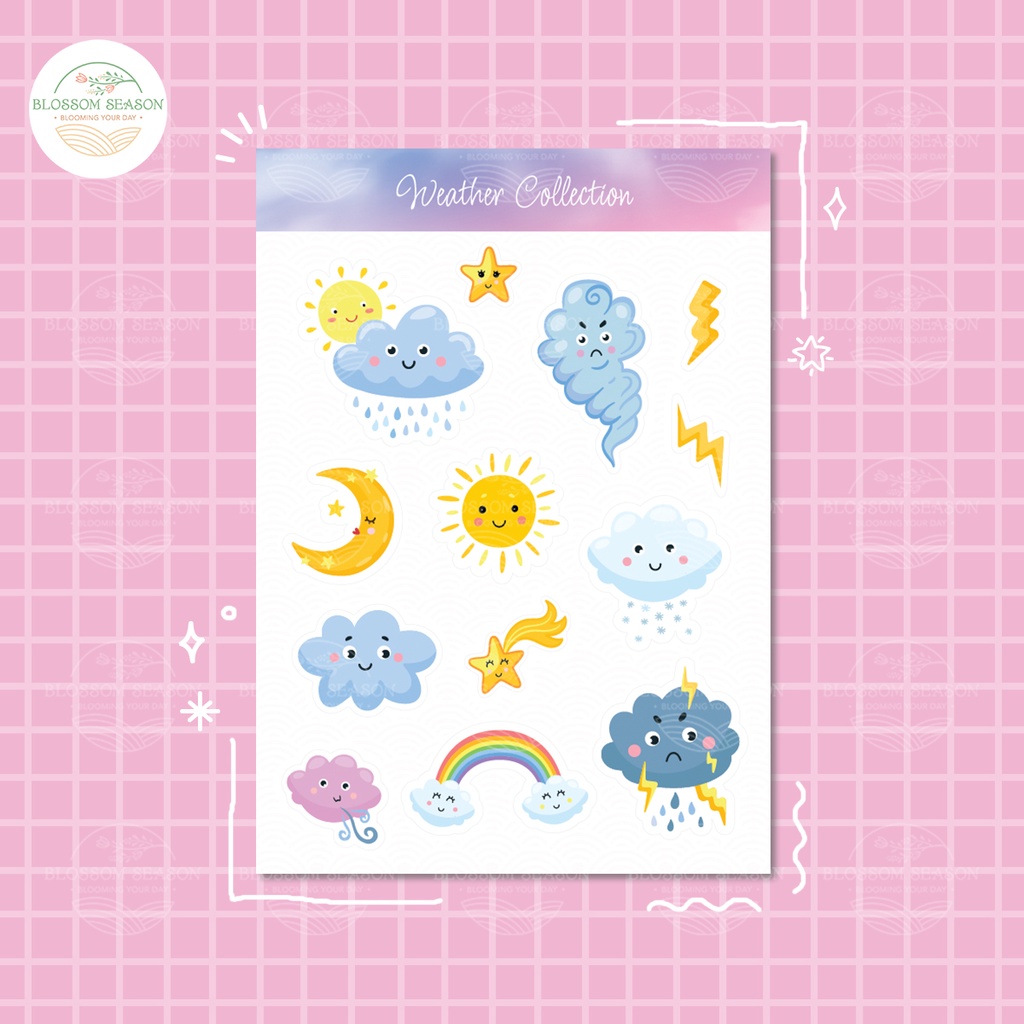 [STICKER] - สติ๊กเกอร์/สติ๊กเกอร์ Weather icon น่ารัก - Weather Collection