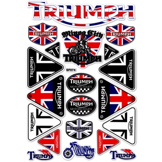 สติกเกอร์ Triumph Series กันน้ํา กันแดด สําหรับตกแต่งหมวกกันน็อครถจักรยานยนต์