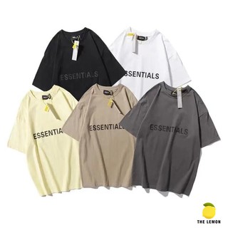 ผ้าฝ้ายแท้【Lemon】เสื้อยืด Fear Of God Essentials แปดสี ผ้าดีฝีมือดี OversizedS-3XL