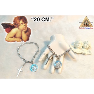 ข้อมือสแตนเลส stainless bracelet คิวปิด Cupid กามเทพ ทูตสวรรค์ แห่งความรัก Angel คาทอลิก Catholic คริสต์