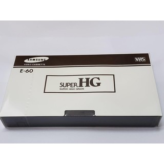 SAMSUNG  Video  Cassette   E-60   VHS  ม้วนวิดีโอคาสเซ็ทเทป  ความยาว 60 นาที  ยี่ห้อ  ซัมซุง