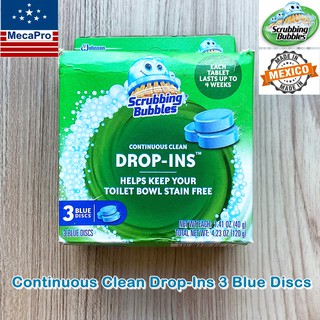 Scrubbing Bubbles® Continuous Clean Drop-Ins 3 Blue Discs ก้อนขจัดคราบหินปูน คราบฝังแน่นในโถสุขภัณฑ์