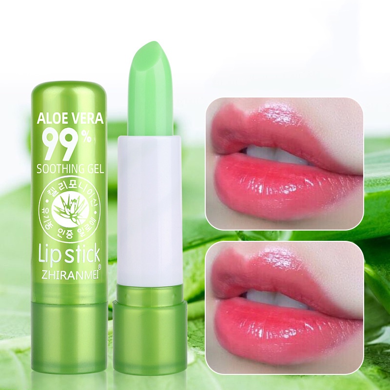 ลิปอโลเวร่า 99% ลิปว่านหางจระเข้ PEIYEN aloe vera ลิป ลิปมัน ลิปสติก เปลี่ยนสี ว่านหางจระเข้