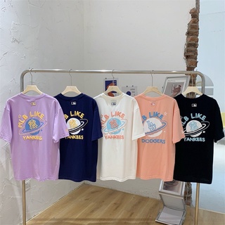 (พร้อมส่ง)เสื้อยืด MLB LIKE T-SHIRT เสื้อผู้ชาย ผู้หญิง ผ้าฝ้าย เสื้อคู่รัก ผ้าเนื้อดี