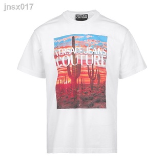 jnsx017[ด้วยตนเอง] Versace Jeans Couture Versace Men s Printed Loose Casual Short Sleeve T-Shirt