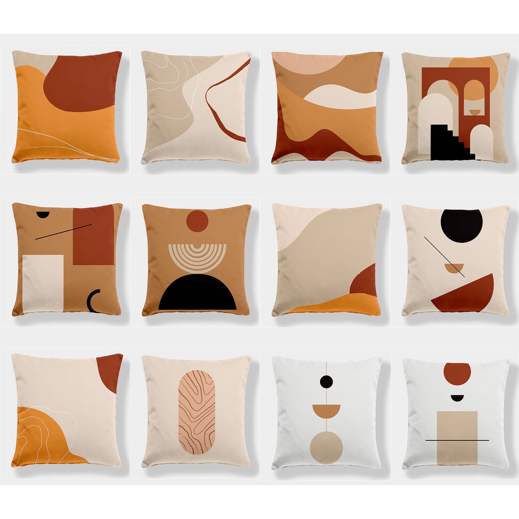 <COD>ปลอกหมอนอิง 40X40.45X45.50X50.60X60.สีน้ําตาล Morandi ทนทาน.