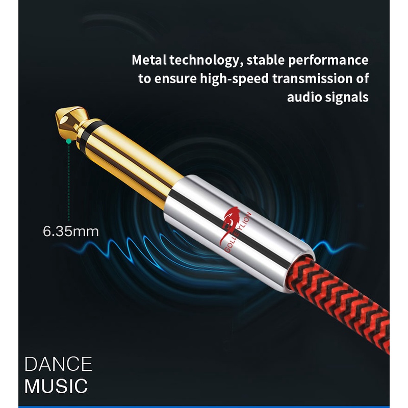GOLLEY LION 1/4 นิ้ว 6.35มม.Mono Ts To Xlr Male อะแดปเตอร์สายเคเบิ้ลเสียงสําหรับไมโครโฟน
