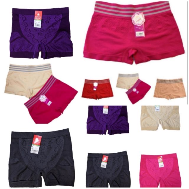 GIRL BOXER PANTIES VERY STRETCHABLE/SELUAR DAALM BOXER PEREMPUAN COTTON 1 ชุด 2 ชิ้น