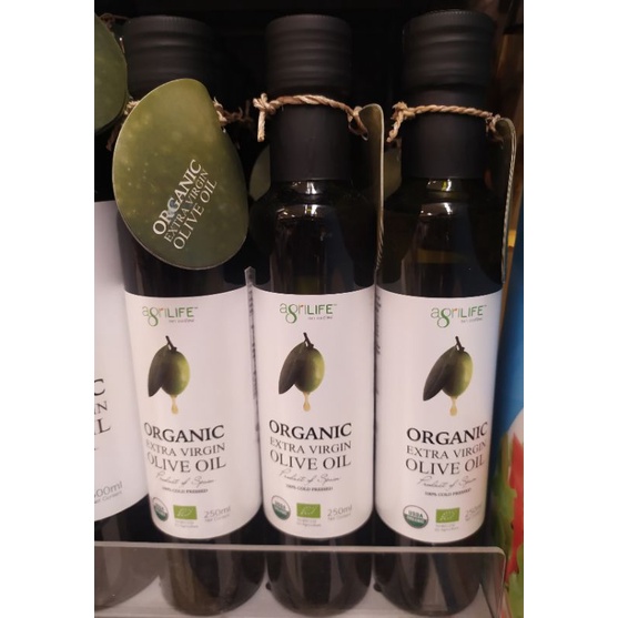 AGRILIFE ORGANIC EXTRA VIRGIN OLIVE OIL อากรไลฟ์ ออร์แกนิก โอลีฟ ออย 250 ml  น้ำมันมะกอกออร์แกนิก.