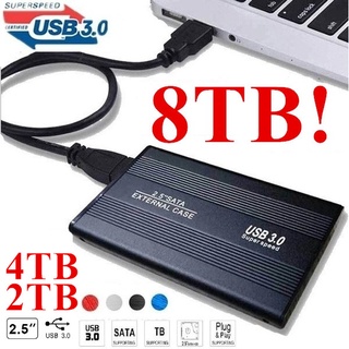 ฮาร์ดไดรฟ์ภายนอก ความเร็วสูง แบบพกพา 8TB 4TB 2TB USB 3.0 SATA