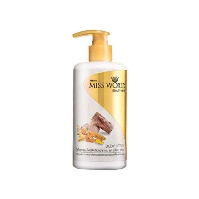 Mistine Miss World Beauty Herb Body Lotion 400 ml. มิสทีน มิสเวิลด์ บิวตี้ เฮิร์บ ขนาด 400 มล.