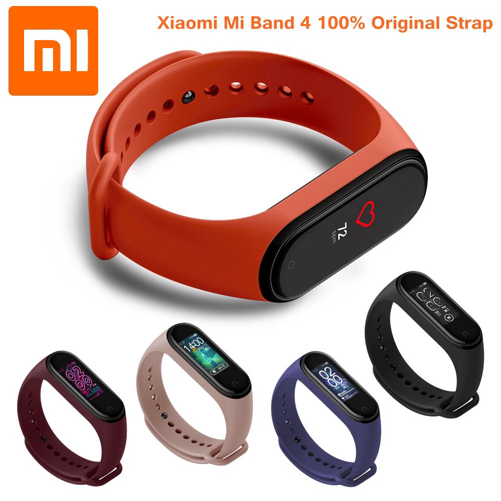 Original Xiaomi Mi Band 3/4/5/6/7 สายรัดข้อมือสายรัดข้อมือ Xiaomi Band 3/4/5/6/7 Miband3/4/5/6/7 สายรัดข้อมือสีชมพู