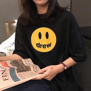 เสื้อยืดใหม่เสื้อยืดผู้ชายทรงโอเวอร์ไซส์ drew เสื้อหน้ายิ้ม มาใหม่ ฮิต2022 hot saleS-3XL