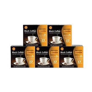 NatureGift Black Coffee Plus L-Carnitine (เนเจอร์กิฟ กาแฟดำ สูตรผสมแอล-คาร์นิทีน) 1 ชุด มี 5 กล่อง (กล่องละ 10 ซอง)