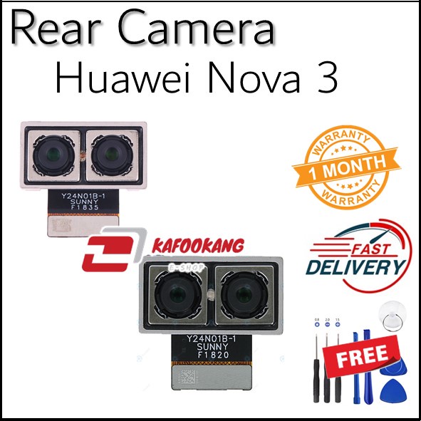 Huawei Nova 3 กล้องหลัก กล้องด้านหลัง โมดูลกล้องด้านหลัง อะไหล่เปลี่ยน + เครื่องมือเปิดฟรี