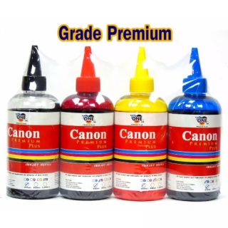 หมึกเติม CANON อิงค์เจ็ท หมึก refill ตรา THE ONE ขนาด 250 ml. สี BK/C/M/Y จำนวน 4 ขวด เกรด Premium