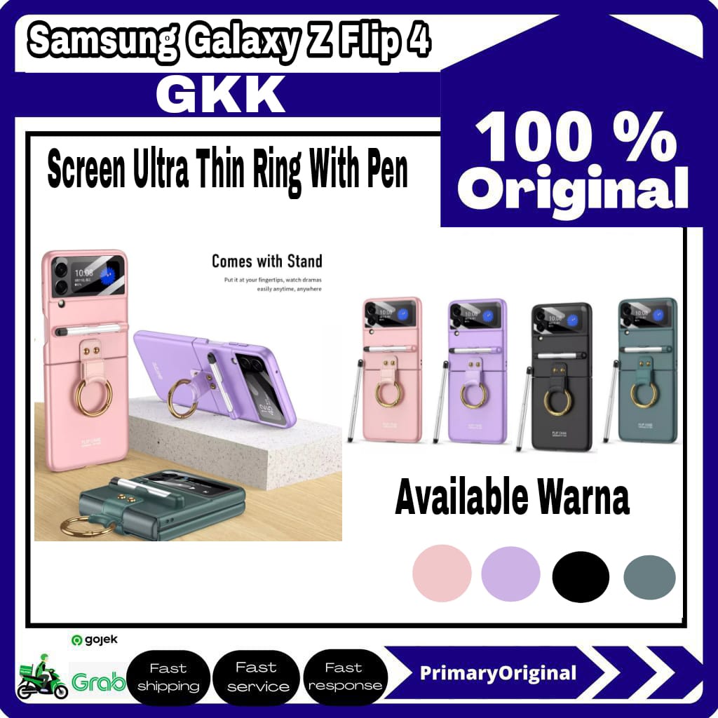 Samsung Galaxy Z Flip 4 Flip4 GKK Screen เคสแหวนบางพิเศษพร้อมปากกา