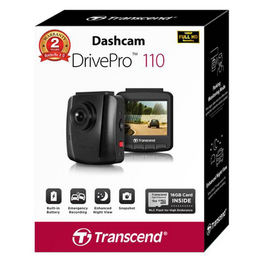 Transcend Car Video Recorder DrivePro 110 (BLACK)