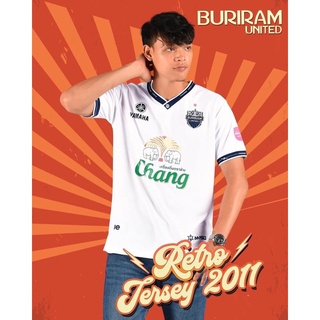 เสื้อบุรีรัมย์ Retro 2011 (2022)ของแท้ 💯-Buriram United Retro White color