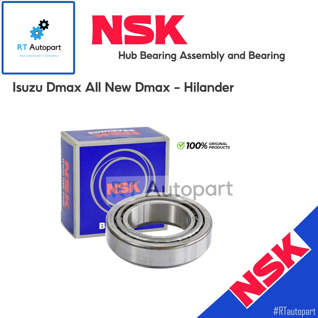 NSK ลูกปืนล้อหน้า Isuzu Dmax Allnew Dmax Mu7 MuX Hilander 4wd ปี03-11 ** เฉพาะยกสูง ** 32008 32009