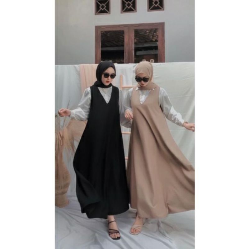 YUBIN DRESS GAMIS / แขนกุงด้านในลอร่า