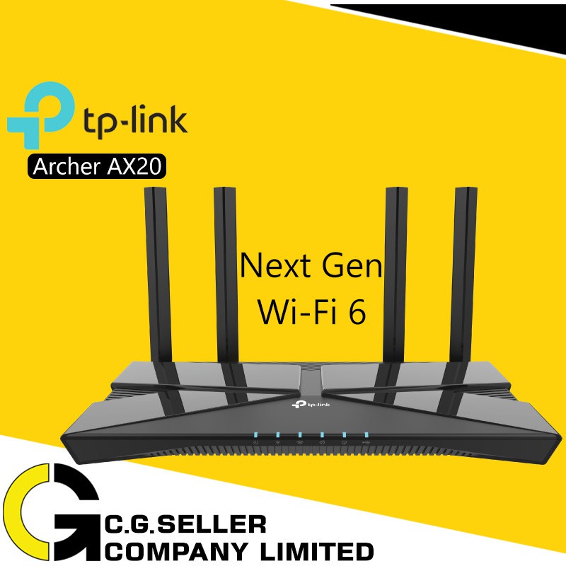 TPLINK ARCHER AX20 ประกันศูนย์Lifetime SYNNEX (AX1800 NextGen WiFi 6 ROUTER) OFDMA Technology