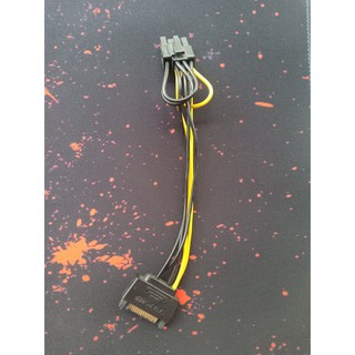 สายแปลงไฟsataเป็นไฟการ์ดจอ6+2  ทองแดงอย่างดีเส้นใหญ่18AWG ราคาเส้นละ_40บาท
