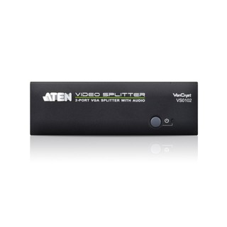 2-Port VGA Splitter with Audio up to 1920 x 1440 @ 60Hz (450MHz) รุ่น VS0102 ยี่ห้อ ATEN รับประกัน 3 ปี