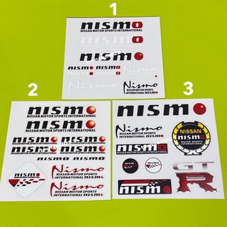 สติ๊กเกอร์* คำว่า nismo ติดรถ NISSAN งานพิมพ์อิงค์เจท ตัวหนังสือตัวเล็ก สำหรับตกแต่งรถยนต์ ราคาต่อแผ่น