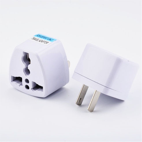 หัวปลั๊กแปลง ขาแบน 2 ขา 1 ช่อง 250V (สีขาว)