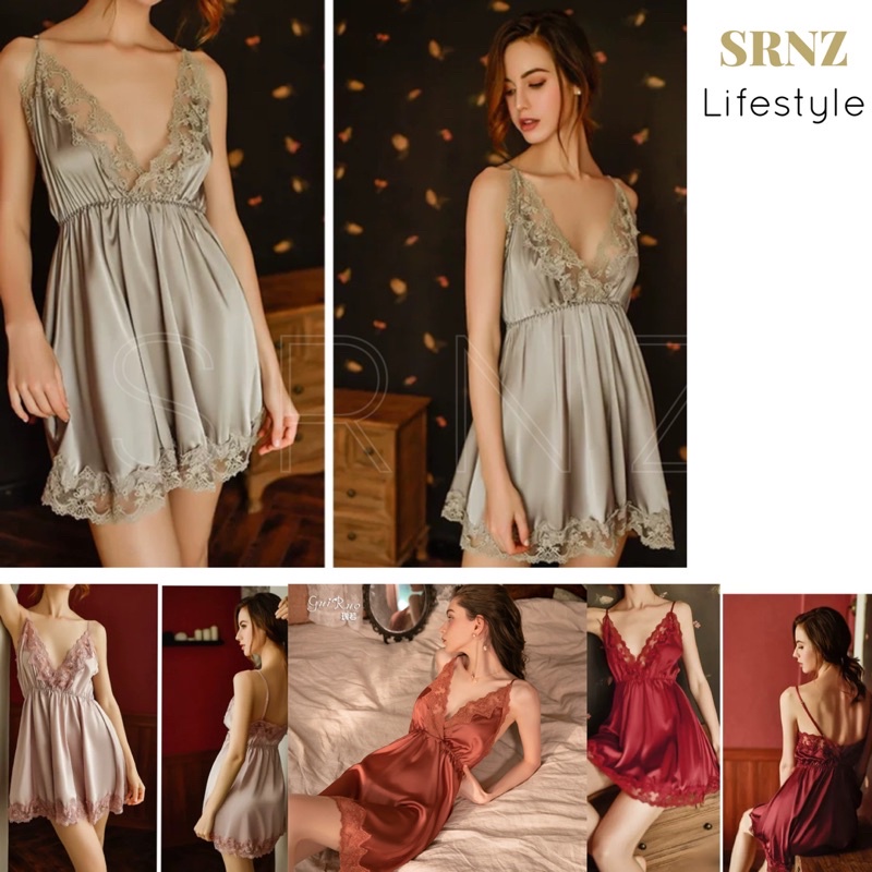 เซ็กซี่ NIGHT GOWN LACE NIGHT DRESS BRIDAL SHOWER PYJAMAS PAJAMA
