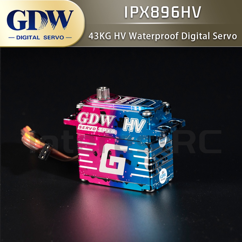 GDW IPX896 SHARK 43KG แรงบิดขนาดใหญ่กันน้ํา Brushless Digital Servo สําหรับ RC ไฟฟ้ารีโมทคอนโทรลรุ่น