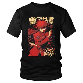 เสื้อยืดแขนสั้น ผ้าฝ้าย ลาย Youko Kurama Harajuku Yu Hakusho สไตล์ฮิปฮอป สตรีท สําหรับผู้ชาย PBkcok81EBengf63Size S-5XL