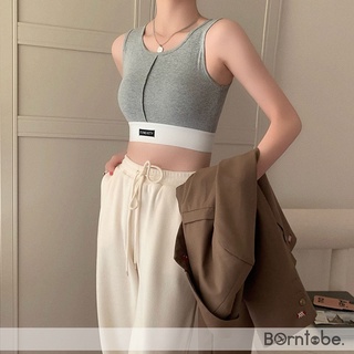 [ Borntobe.] สปอร์ตบรา น่ารัก มีฟองน้ำ ใส่สบาย BB051 พร้อมส่ง มาใหม่