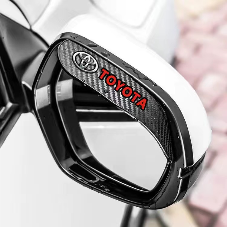 【 TOYOTA / โตโยต้า 】สติ๊กเกอร์คาร์บอนไฟเบอร์คาร์บอนไฟเบอร์สําหรับติดตกแต่งประตูรถยนต์ 4/8 ชิ้น/ชุด - รูปที่ 6