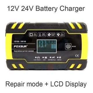 แหล่งขายและราคาFOXSUR 12V 24V 8A PULSE Repair ด้วยจอ LCD,รถจักรยานยนต์และรถแบตเตอรี่ Charger, AGM GEL Deep CYCLE ตะกั่ว-กรดชาร์จอาจถูกใจคุณ