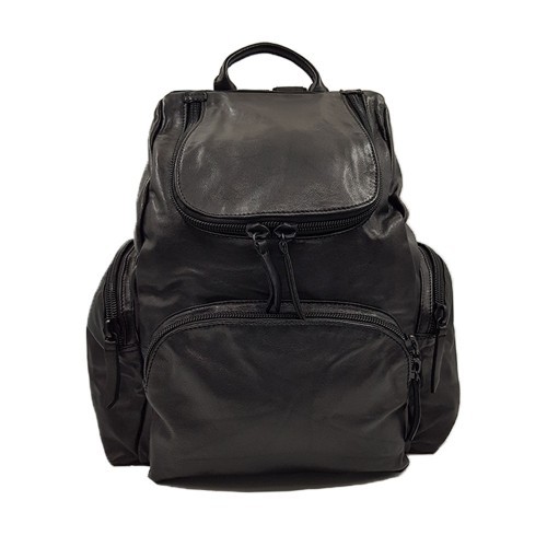 Zeppelin Leather Backpack S36 (สีดํา)