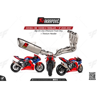 ท่อแต่ง Akrapovic Exhaust Slip-On Line (Titanium) GP ปลายดาบ+Titanium Header HONDA CBR1000RR-R FIREBLADE / SP 2020-2021