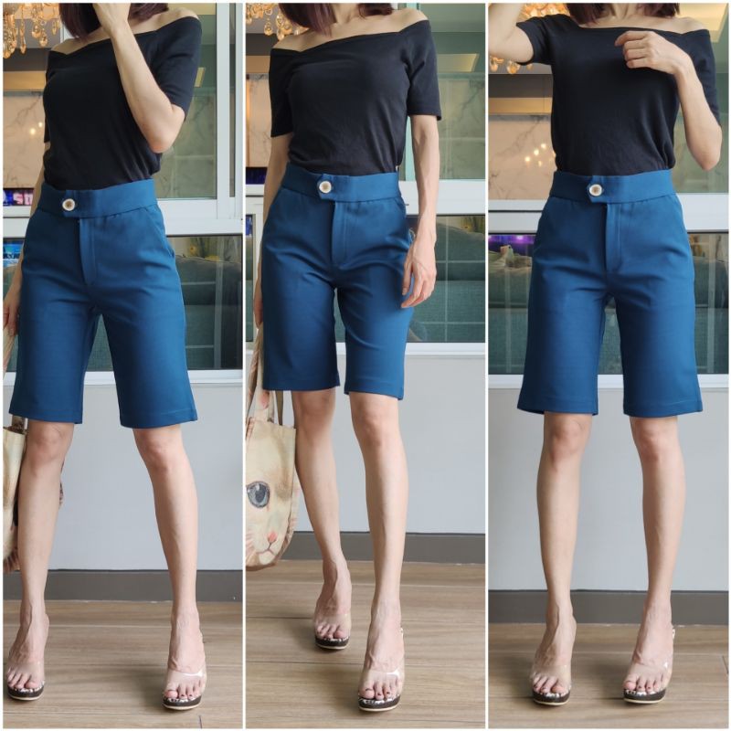 กางเกงขา 3 ส่วนผ้าโรเชฟทรงสวย ใส่เที่ยว ใส่สบายไม่มีไม่ได้แล้ว"S-XL"❤️