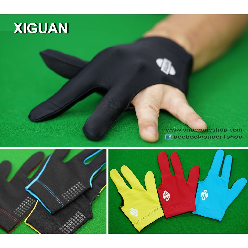 ถุงมือ XIGUAN (เกรด A) ใช้เล่นสนุ๊กเกอร์ **มีให้เลือก 4 สี**