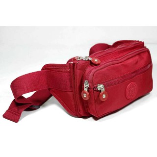 LK กระเป๋าคาดเอว+คาดอก 2in1 ผ้าร่มกันน้ำ สไตล์คิปปลิงค์ สีพื…