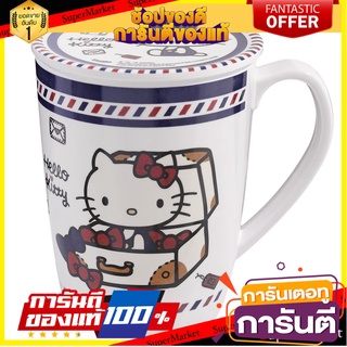 ถ้วยหู+ฝาเมลามีน 450ml SUPERWARE KITTY TRAVEL แก้วน้ำ MELAMINE MUG+LID 450ml SUPERWARE KITTY TRAVEL