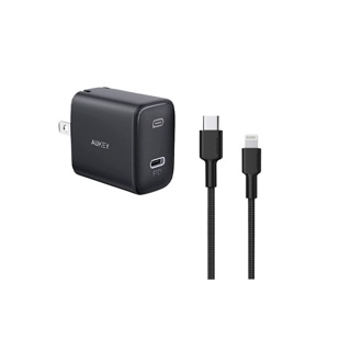 โปรโมชั่น : AUKEY PA-F1SCB-CL2 หัวชาร์จเร็วใช้สำหรับไอโฟน 20W PD พร้อมสายชาร์จเร็วใช้สำหรับไอโฟน ขนาด 2 เมตร รุ่น PA-F1SCB-CL2