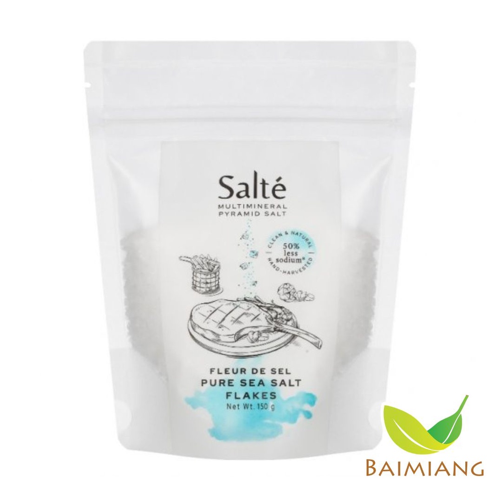 SALTE เกล็ดดอกเกลือทะเลบริโภค ซอง150g. (00110)