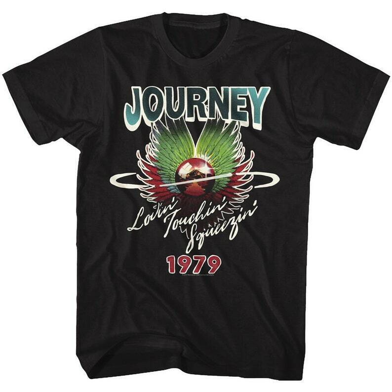 Journey Escape อย่าหยุดเชื่อ T เสื้อ Rock Band 1979 Vintage Men Tee