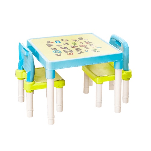 SMITH ชุดโต๊ะเด็กอนุบาลพร้อมเก้าอี้ 2 ตัว TG52119 สีเขียว-ฟ้า null