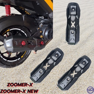 ฝาครอบกันร้อนท่อ ZOOMER-X ฝาครอบท่อไอเสีย ZOOMER-X New สีเคฟล่าดำ