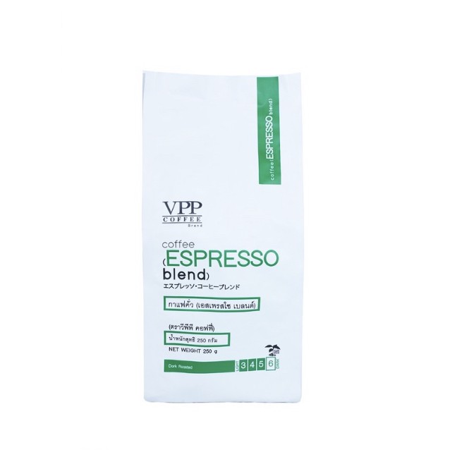 กาแฟ กาแฟคั่วบด Ground Coffee VPP Espresso Blend คั่วกลาง ชนิดบด 250 กรัม