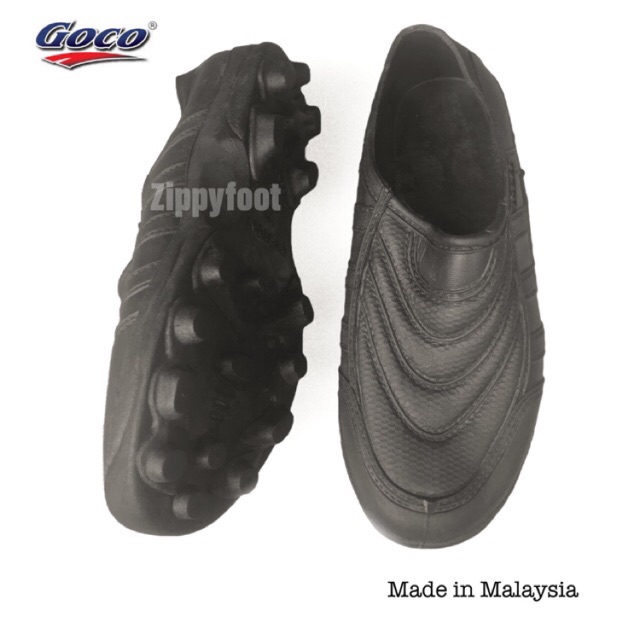 Goco Adidas Kampung รองเท้ายาง กันน้ํา กันลื่น สีดํา พร้อมสตั๊ด